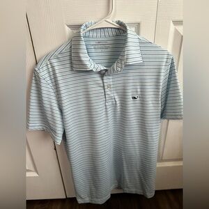 Vineyard Vines Light Blue Striped Polo Shirt